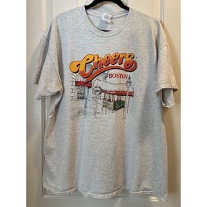 Cheers Boston Graphic short sleeve T‎ shirt Men's Size XL heather gray